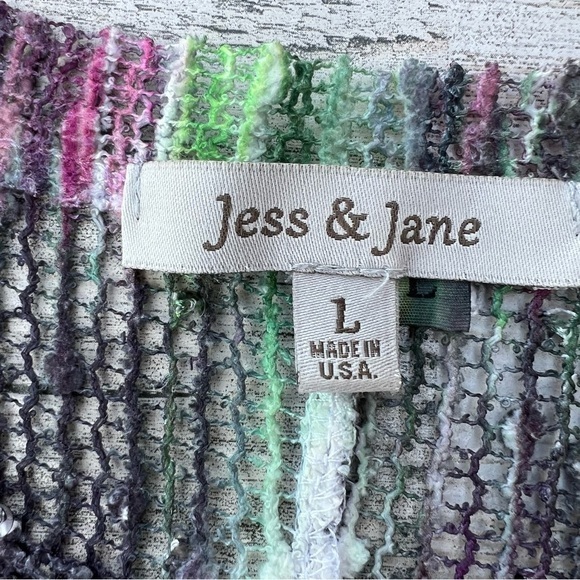 Jess & Jane Swim Coverup Layering Over Tank Top Artistry Piece Womens Large Art - Picture 5 of 13